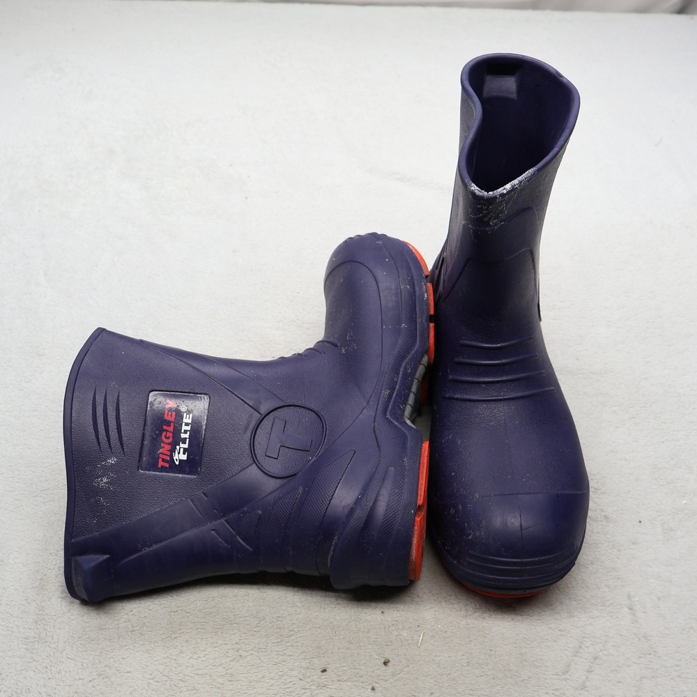 Tingley Flite Unisex M9 W11 Rain Boots Blue Slip Safety Toe Waterproof Pull On
